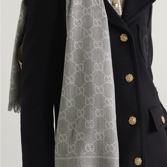 Gucci Blue Monogram Scarf